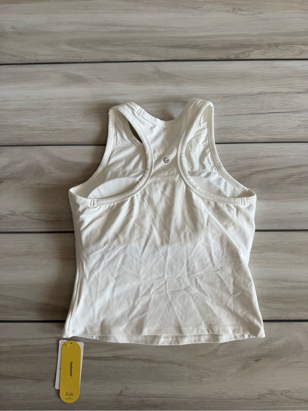 Glowmode FeatherFit™ Routine Round Neck Racerback Tank White Large NWT - Picture 7 of 12